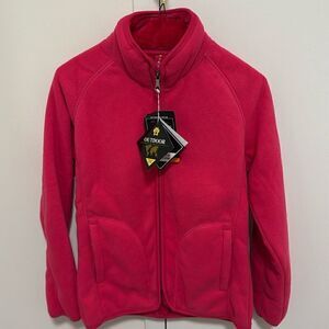 NWT Outdoor Collection Woman’s Fleece Zip Up Jacket in Hot Pink. Size Small.